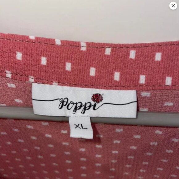 Pink and white polka dot blue XL - Picture 3 of 4